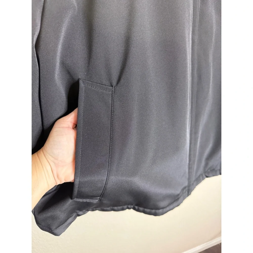 Kenneth Cole Reaction Mens XXL Jacket Black Full Zip Lightweight Minimalist